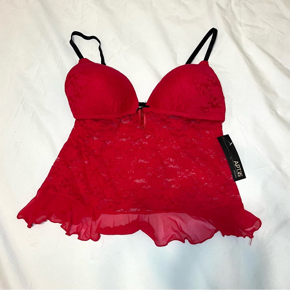 Red lingerie top
